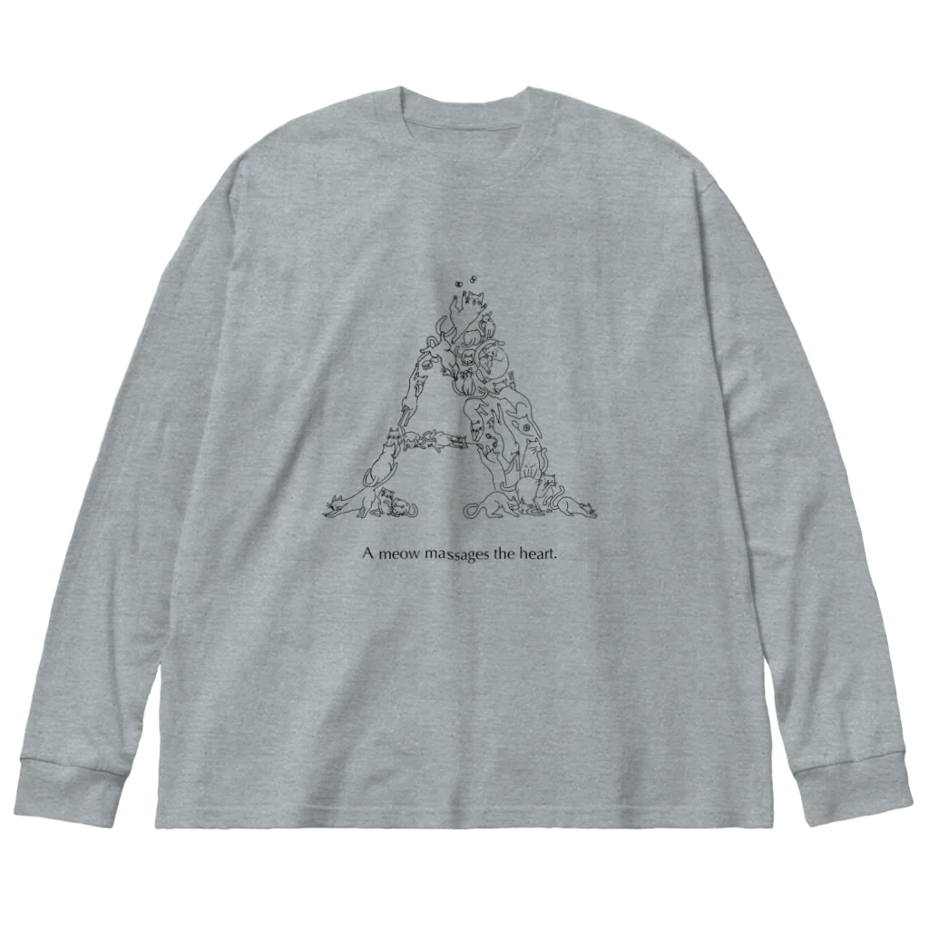 moccoの猫文字『A』 Big Long Sleeve T-Shirt