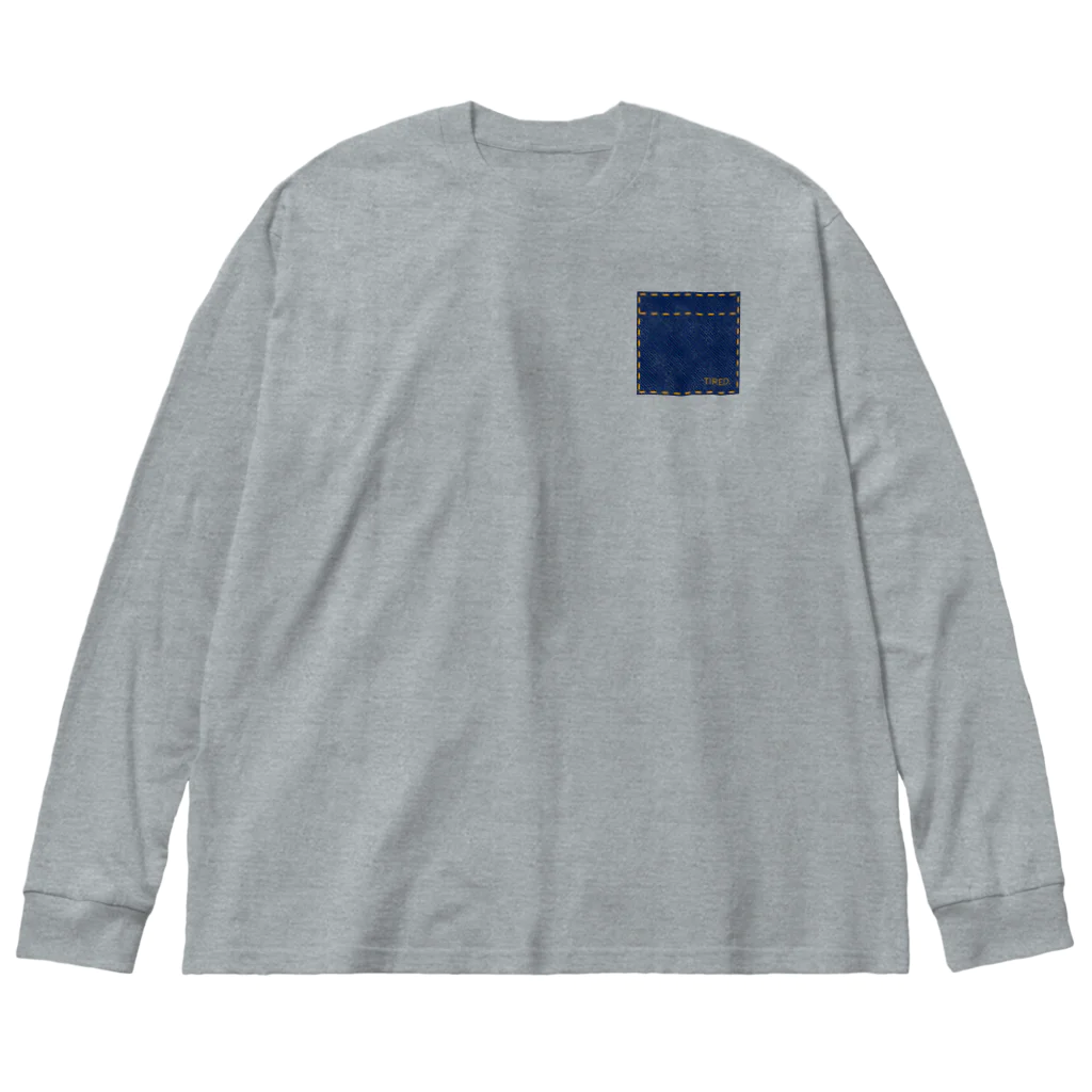 tired.の【デニム】フェイクポケットtired. Big Long Sleeve T-Shirt