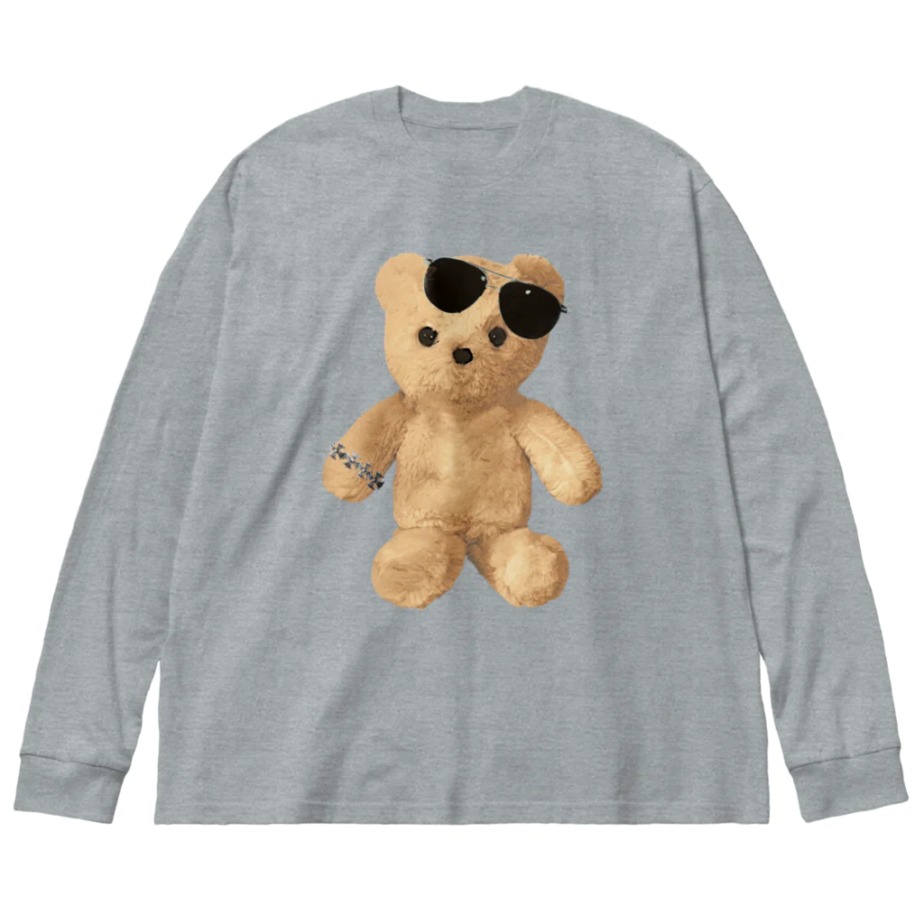 💜Salon de Lucia💜のTeddy with Glasses ビッグシルエットロングスリーブTシャツ