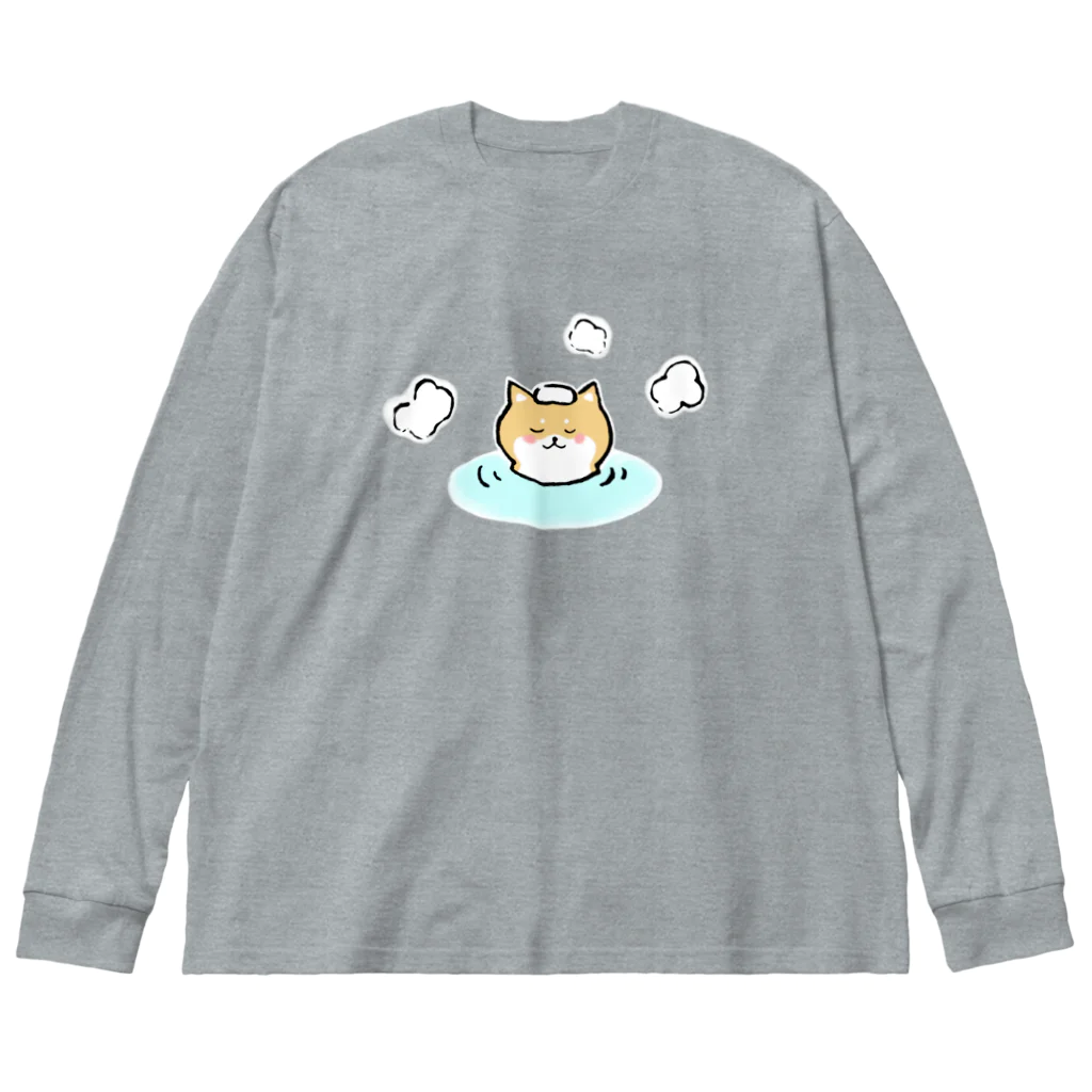 温泉グッズ@ブーさんとキリンの生活のいぬ温泉 Big Long Sleeve T-Shirt