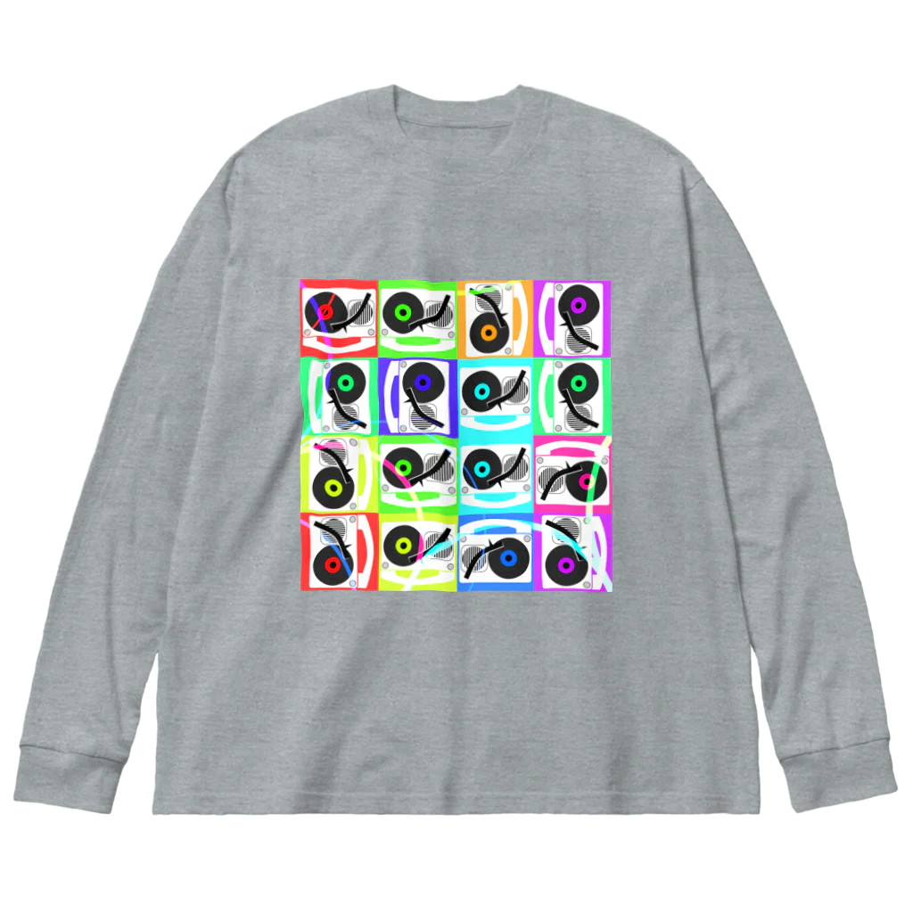 E.C.HのRECORD-PLAYERS Big Long Sleeve T-Shirt