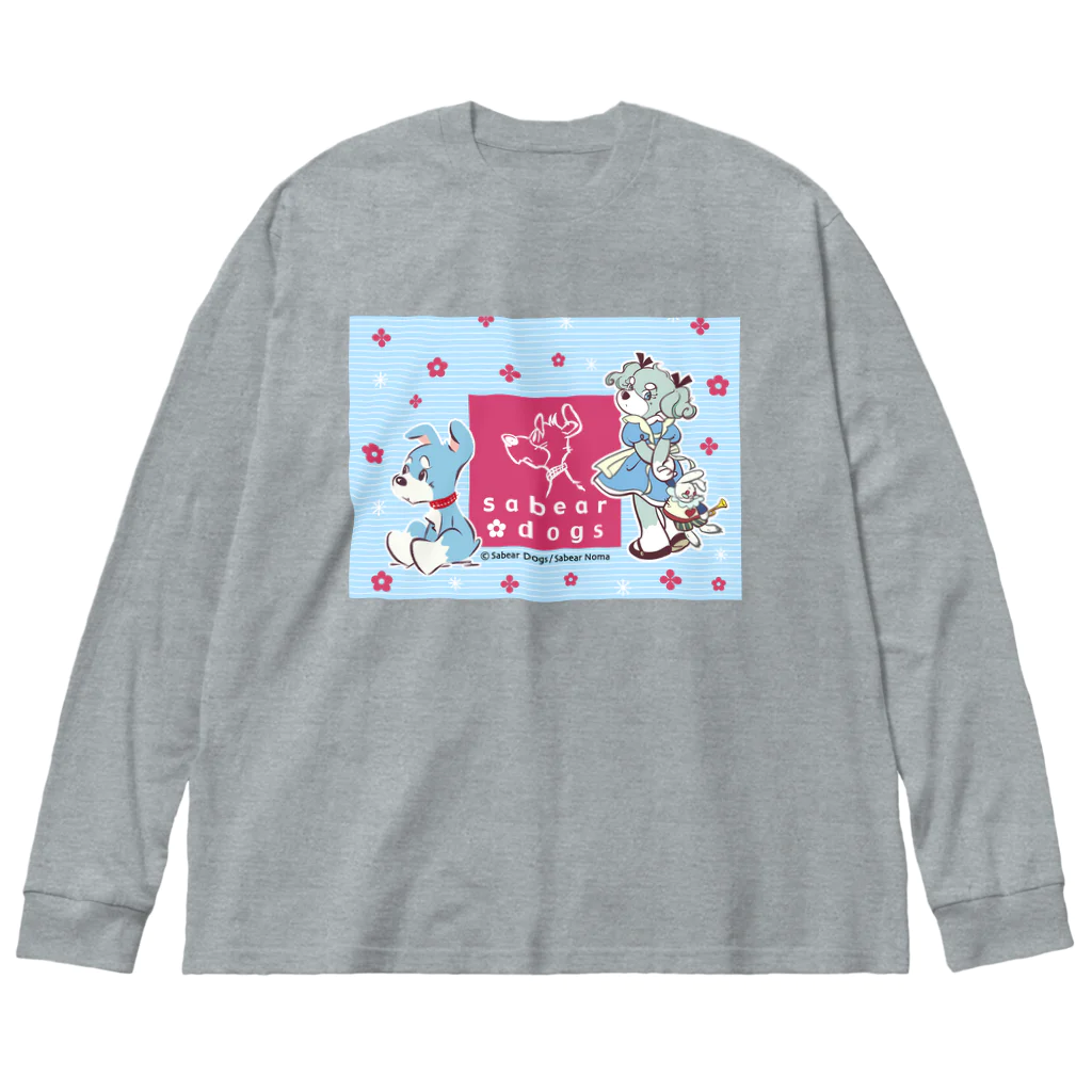 obosa_DENS/SABEAR_shop ＠SUZURIのsabear dogs キービジュアル_ウエア ビッグシルエットロングスリーブTシャツ