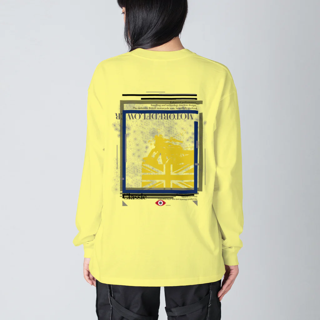 SOKICHISAITOのMORTORED WIRE FLOWER #backprint #yellowrogo  ビッグシルエットロングスリーブTシャツ