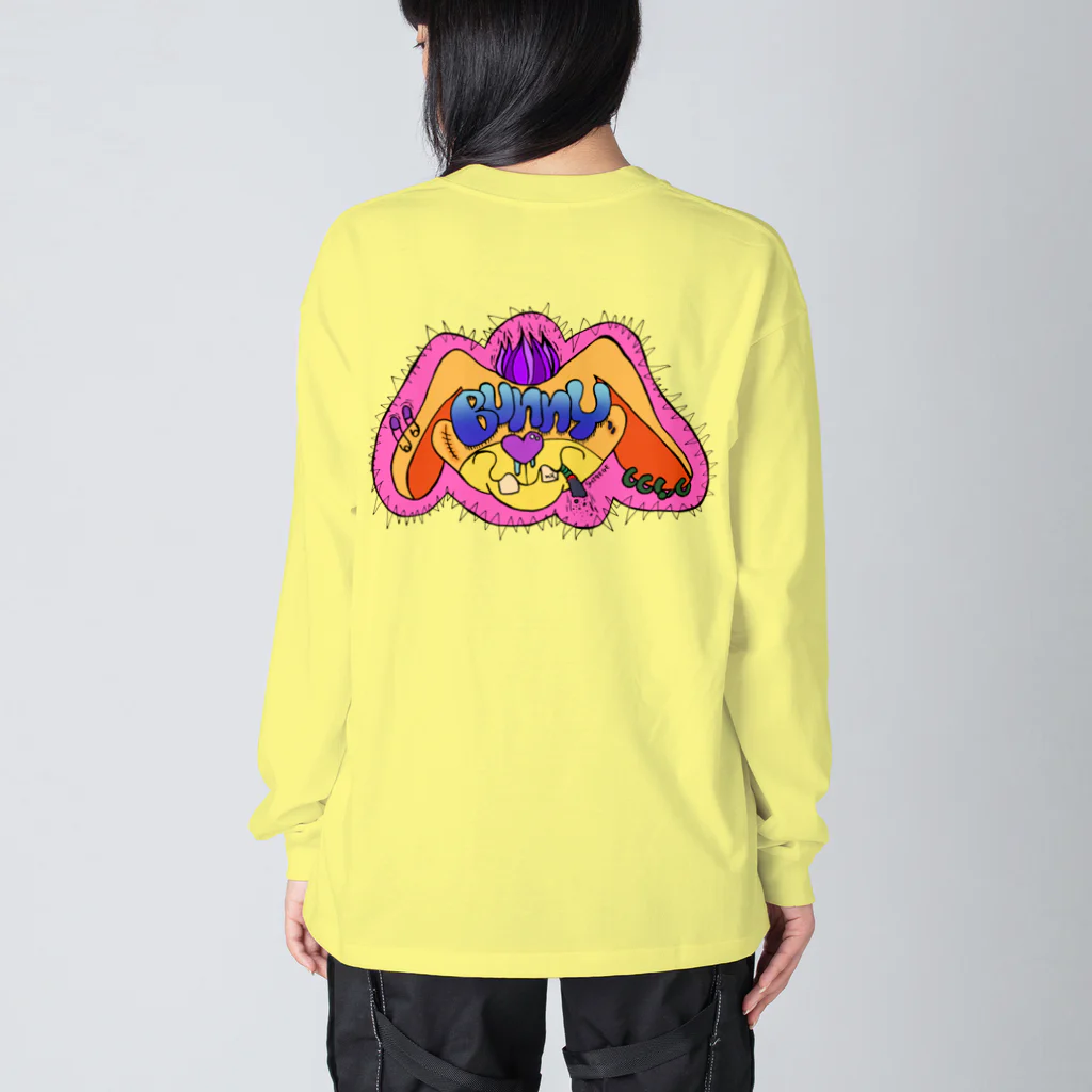 PUNiMALS by SHIGEGEのPUNiMALSうさちゃん Big Long Sleeve T-Shirt