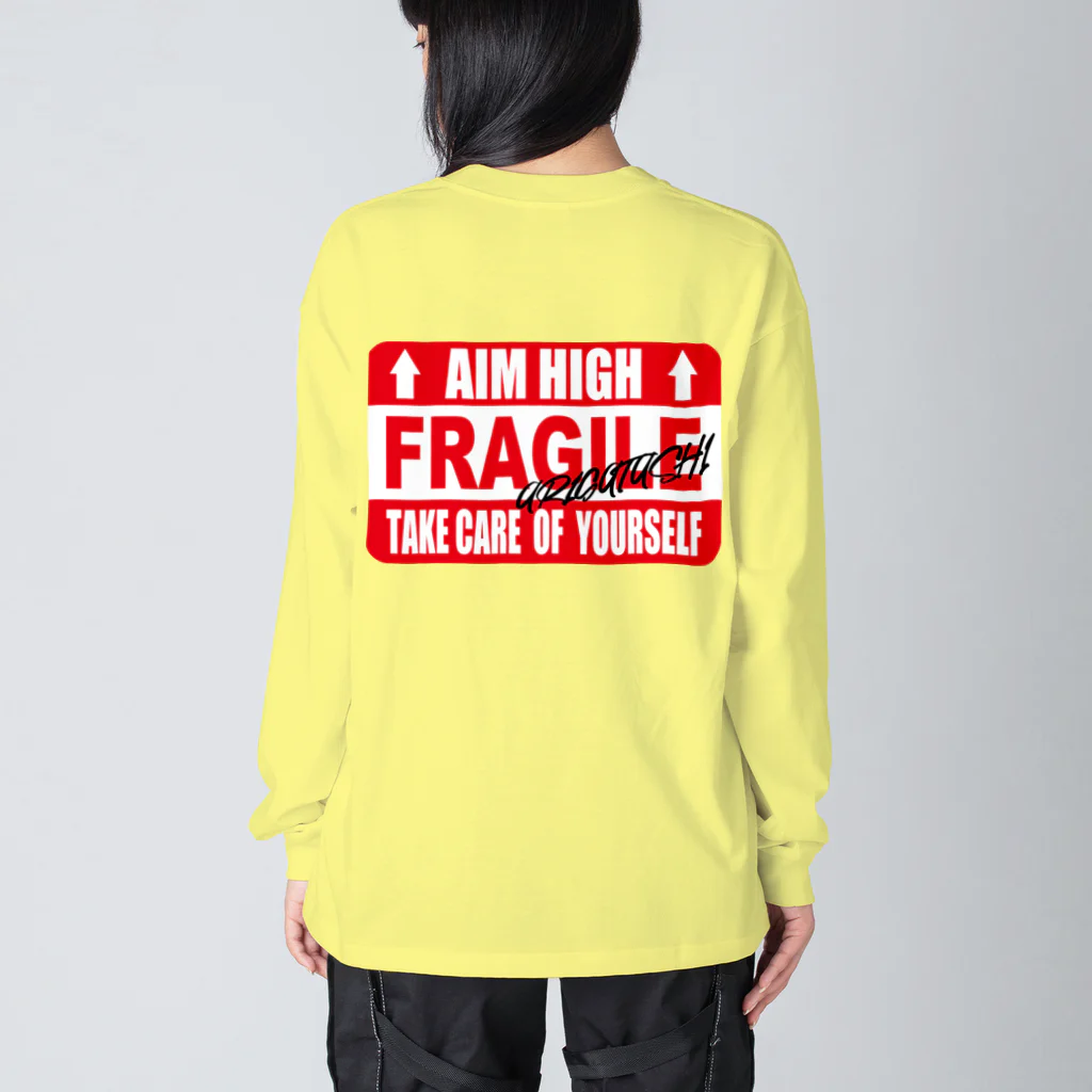 VRIGVTVSHI のFRAGILE"AIM HIGH" LEMON ビッグシルエットロングスリーブTシャツ