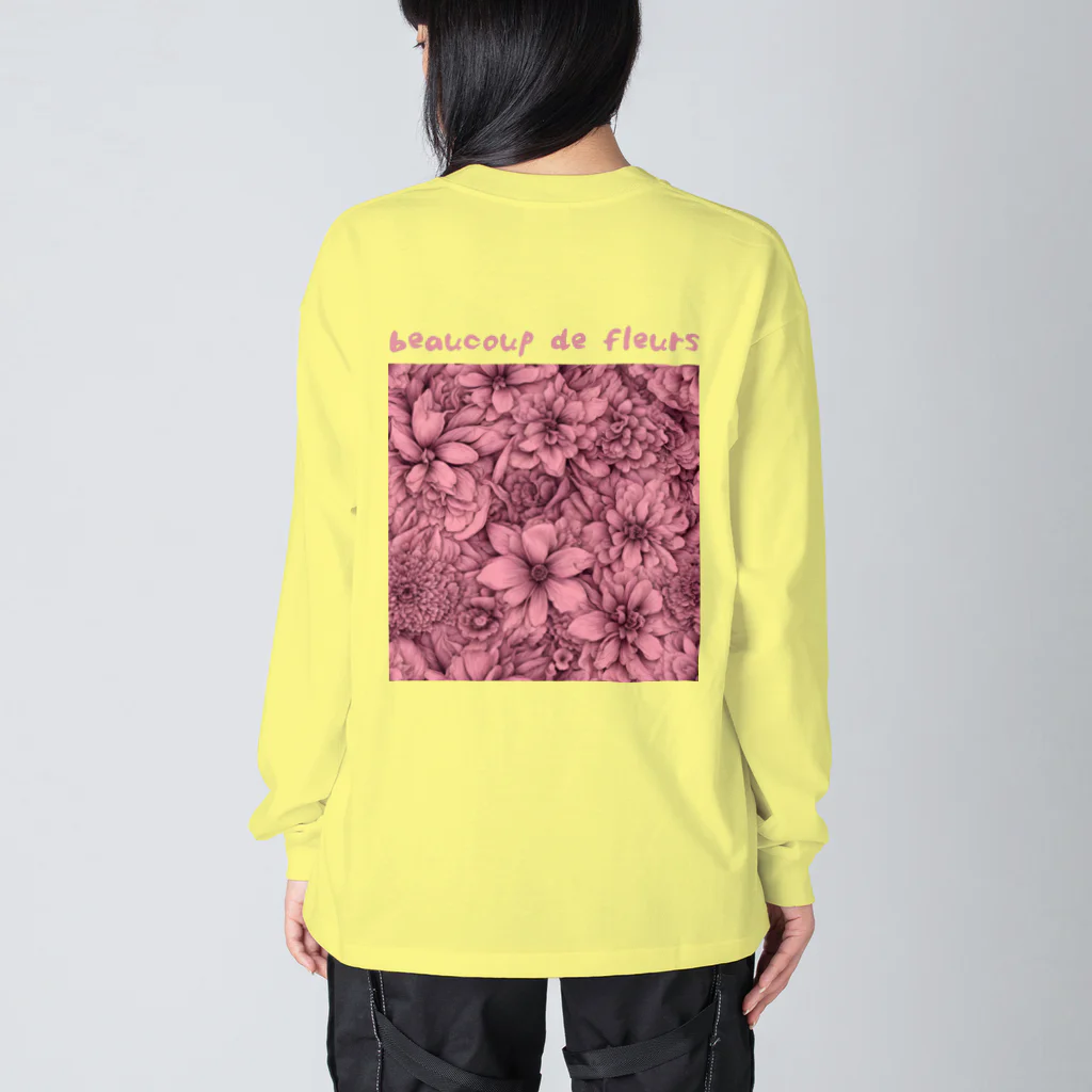 kazu_gのサクラ色の花園 ビッグシルエットロングスリーブTシャツ