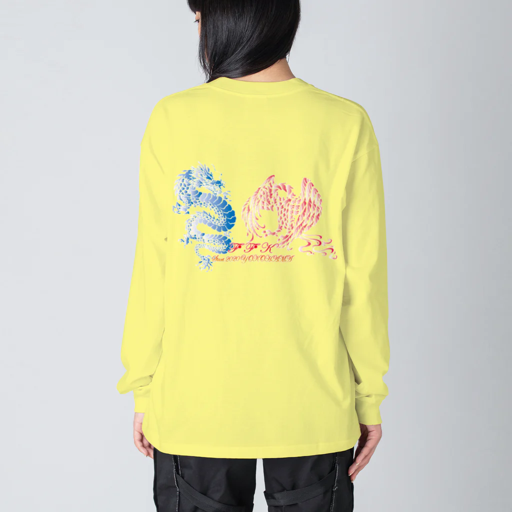 RYU-INDOのRYU-INDO2020・BlueDragon＆PinkPhoenix Big Long Sleeve T-Shirt