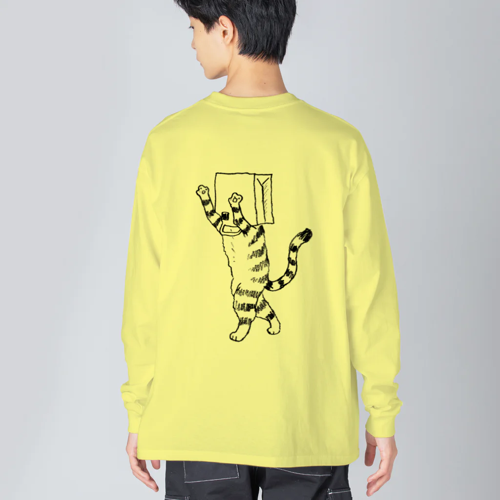 neconos Goodsのふくろねこ（ねこかもいぬかも） Big Long Sleeve T-Shirt