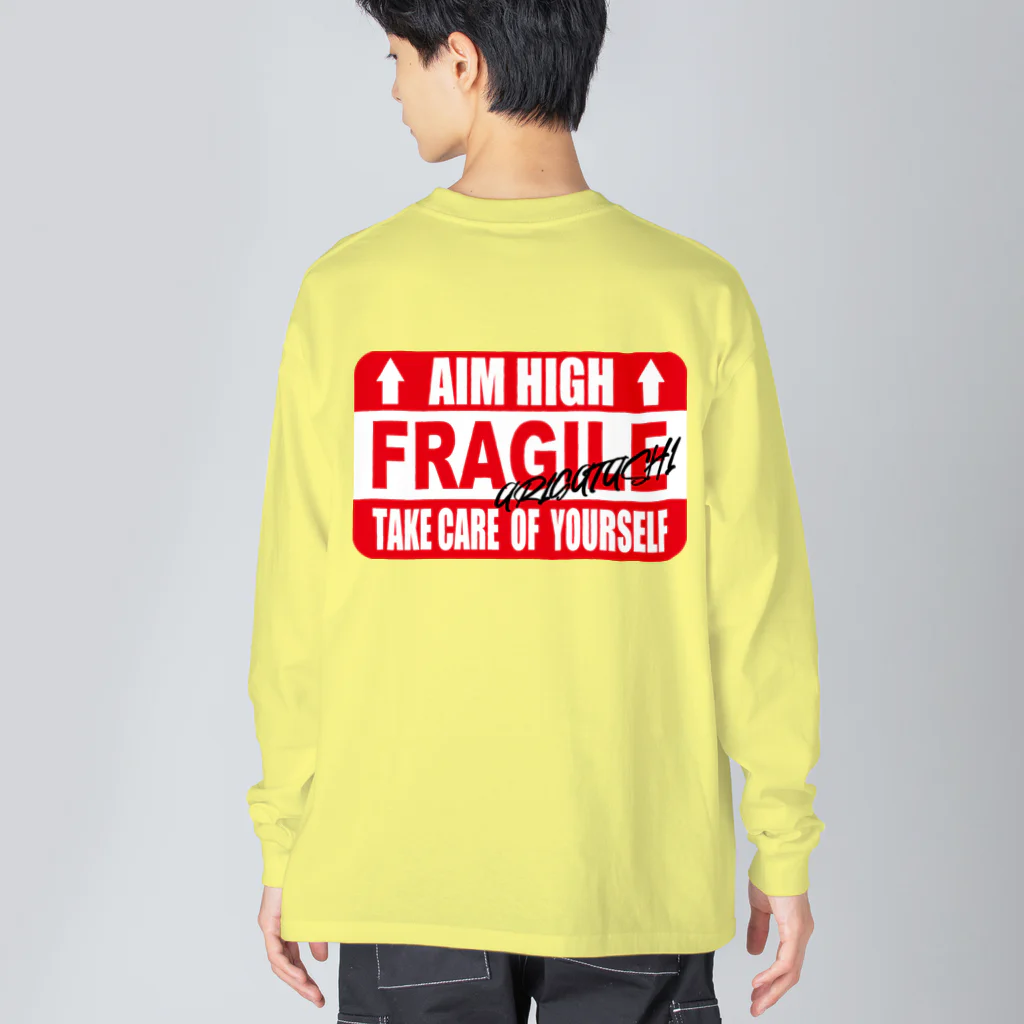 VRIGVTVSHI のFRAGILE"AIM HIGH" LEMON ビッグシルエットロングスリーブTシャツ