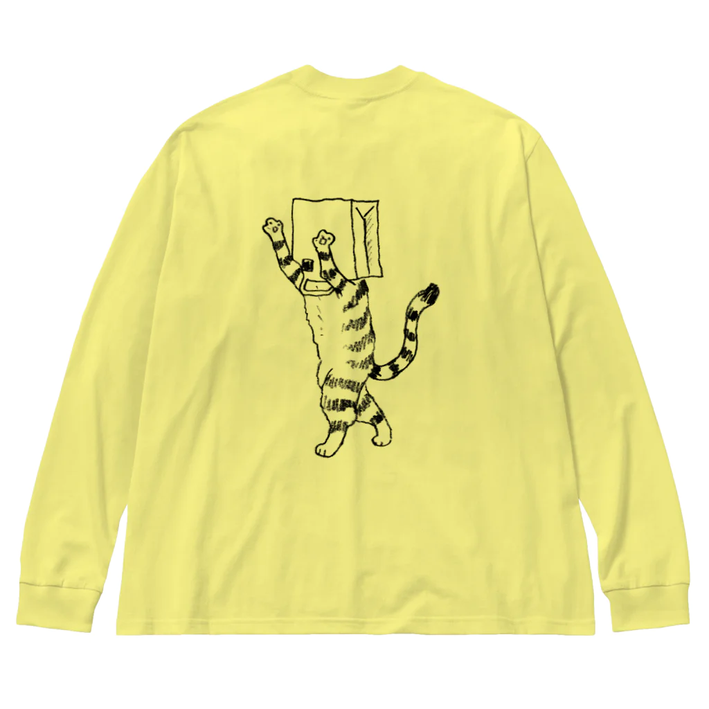 neconos Goodsのふくろねこ（ねこかもいぬかも） Big Long Sleeve T-Shirt