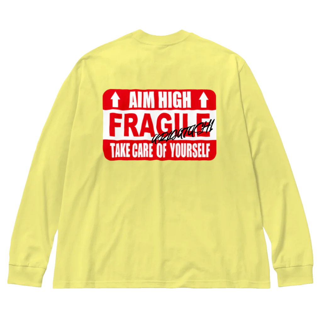 VRIGVTVSHI のFRAGILE"AIM HIGH" LEMON ビッグシルエットロングスリーブTシャツ