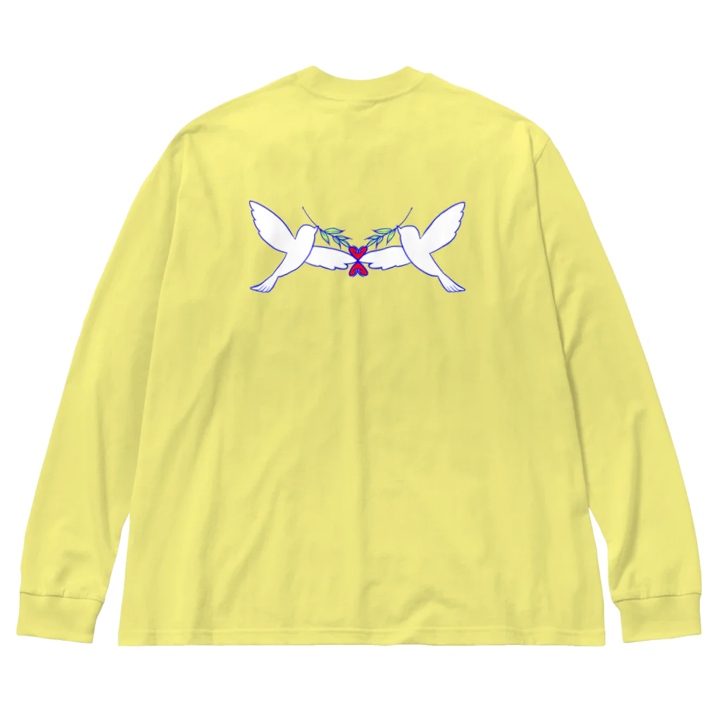 ✨🌈✨ユラクラカン🇯🇵 ✨🌈✨のオリーブの枝とハト　 Big Long Sleeve T-Shirt