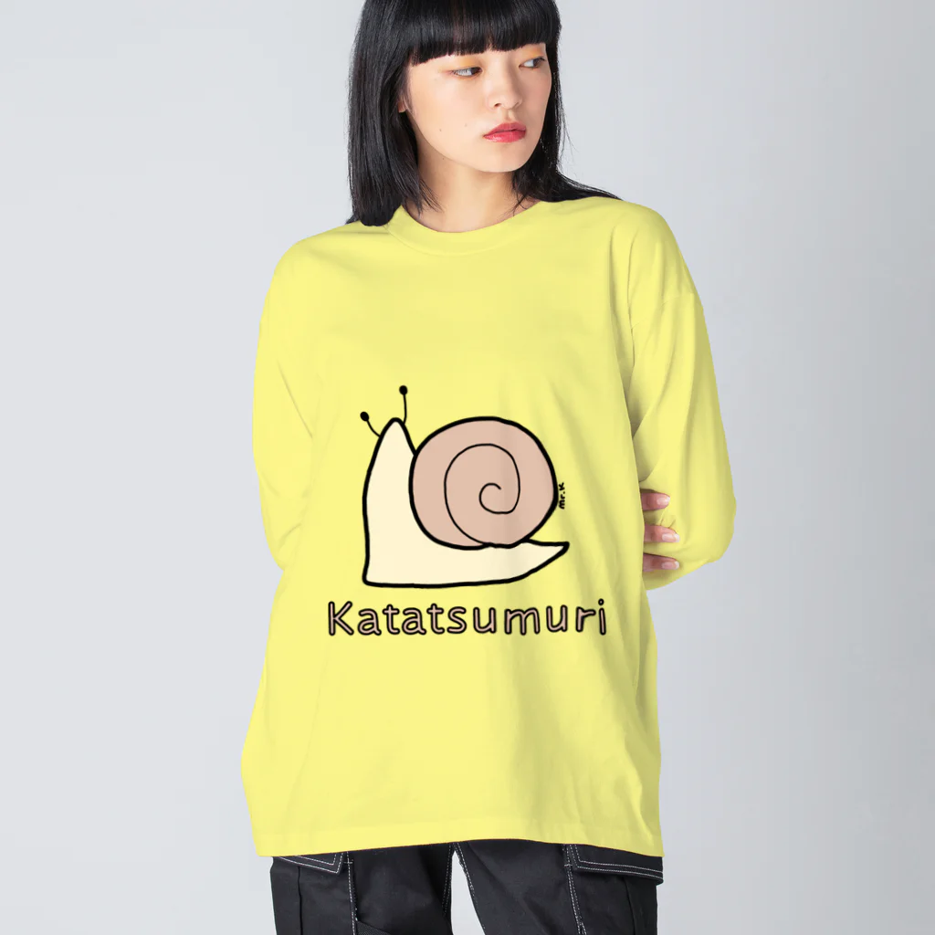 MrKShirtsのKatatsumuri (カタツムリ) 色デザイン ビッグシルエットロングスリーブTシャツ