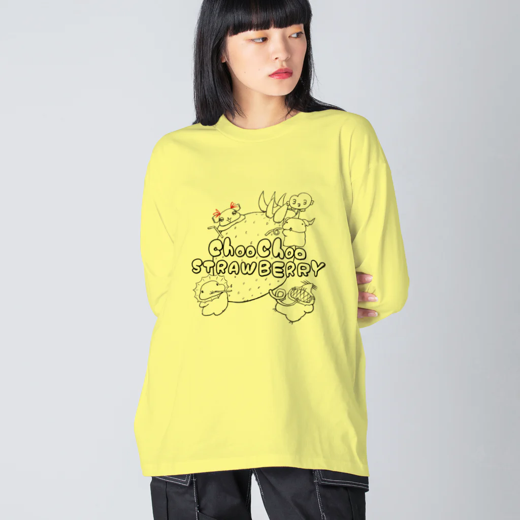 まるちょ屋のチューチューストロベリー🍓 ビッグシルエットロングスリーブTシャツ