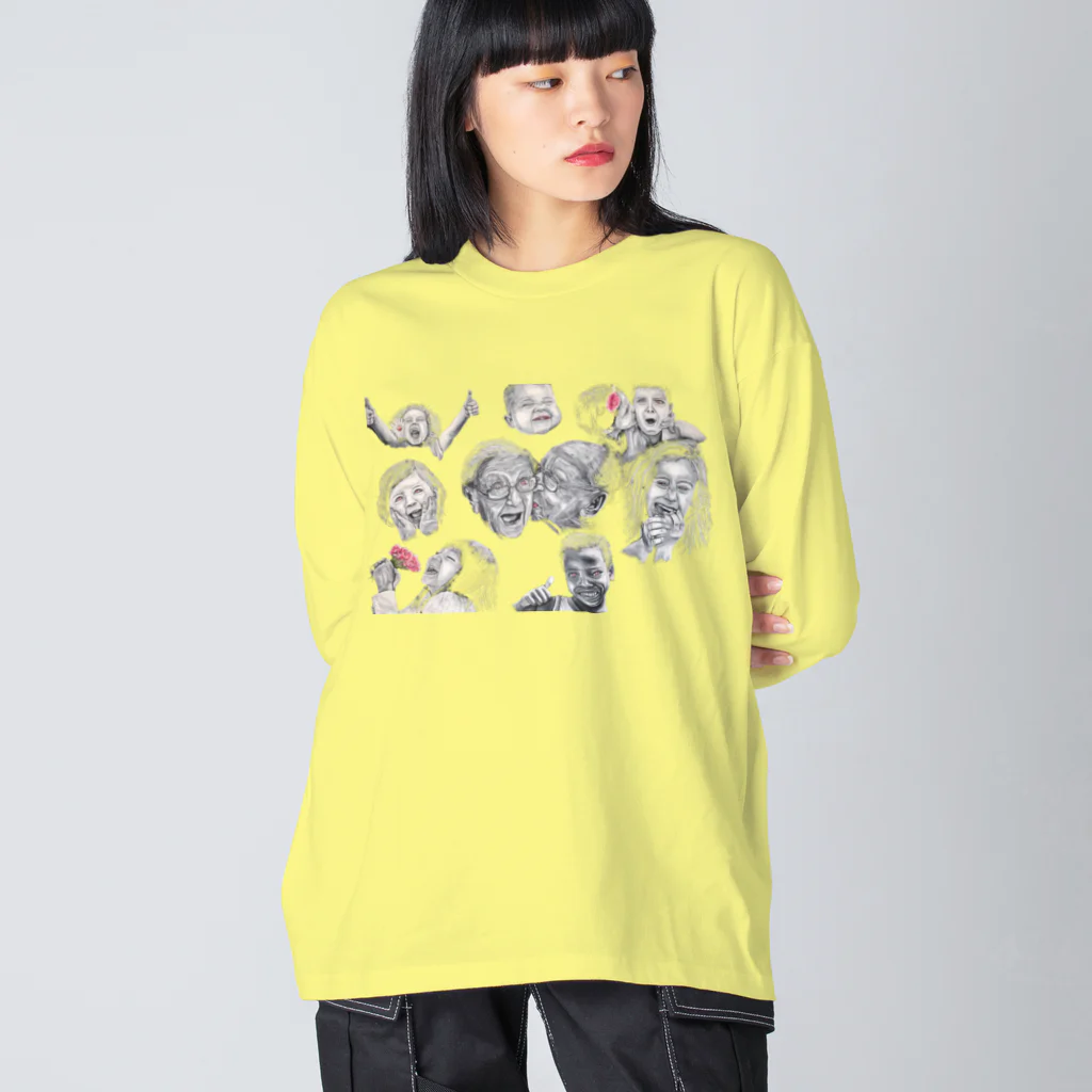Owl's Dream　アウルズドリームのlove, peace and happiness ビッグシルエットロングスリーブTシャツ
