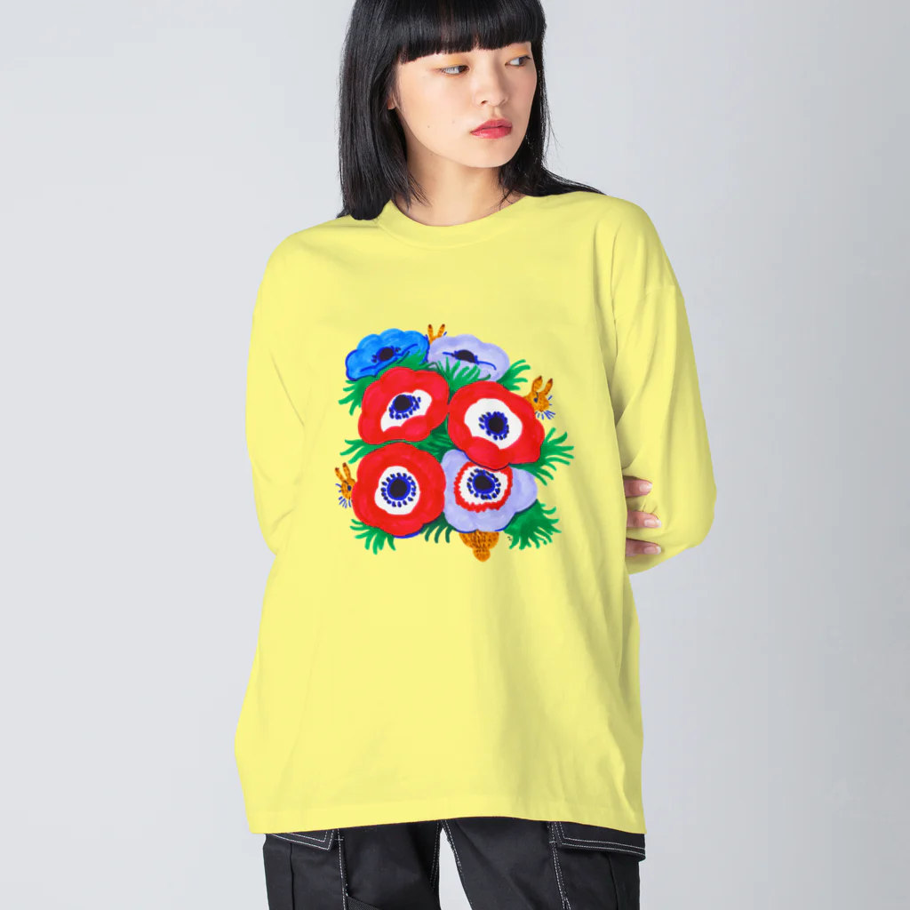 segasworksのアネモネ（かくれんぼうさぎ） Big Long Sleeve T-Shirt