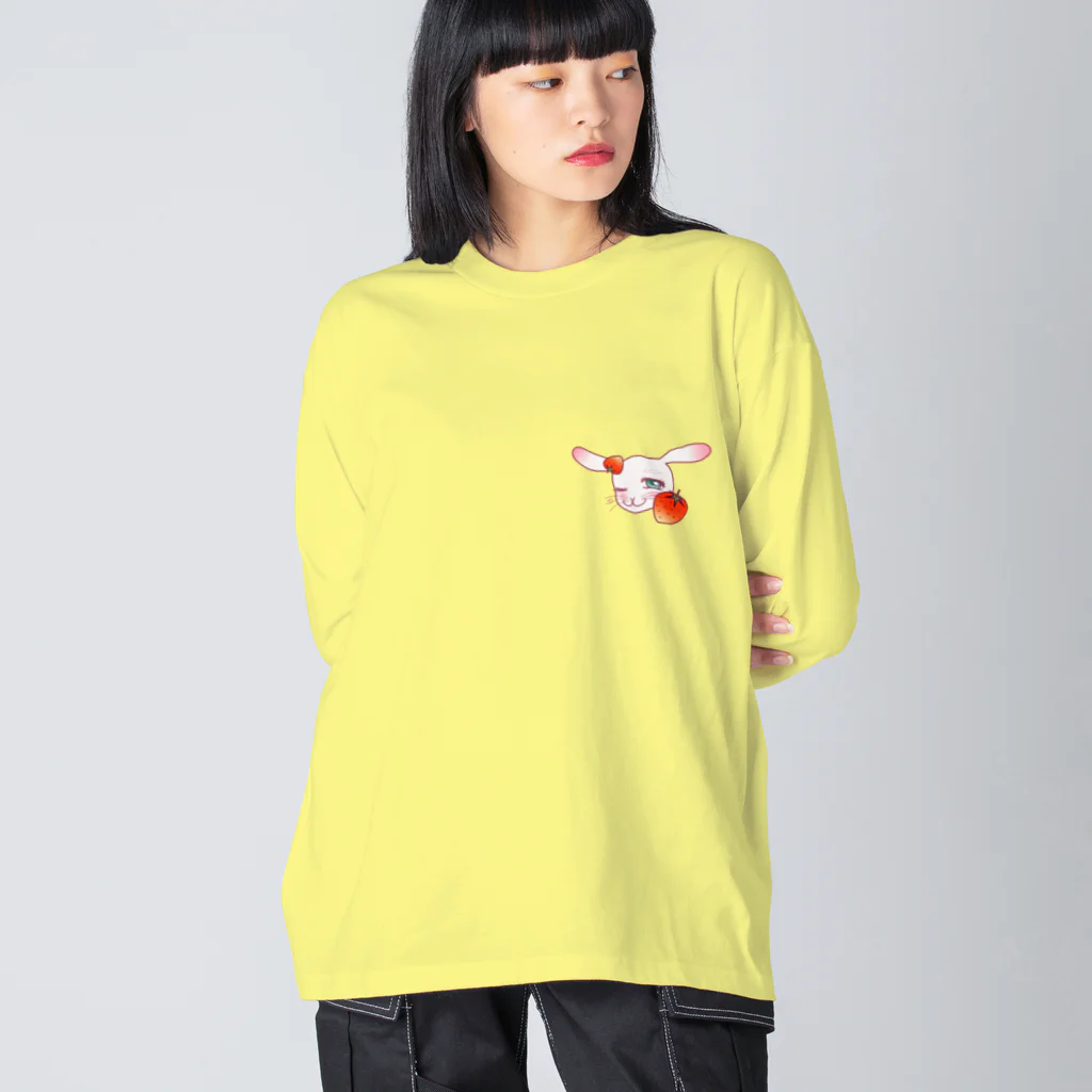 Rabbitflowerの♥らびこ♥イチゴデザイン Big Long Sleeve T-Shirt