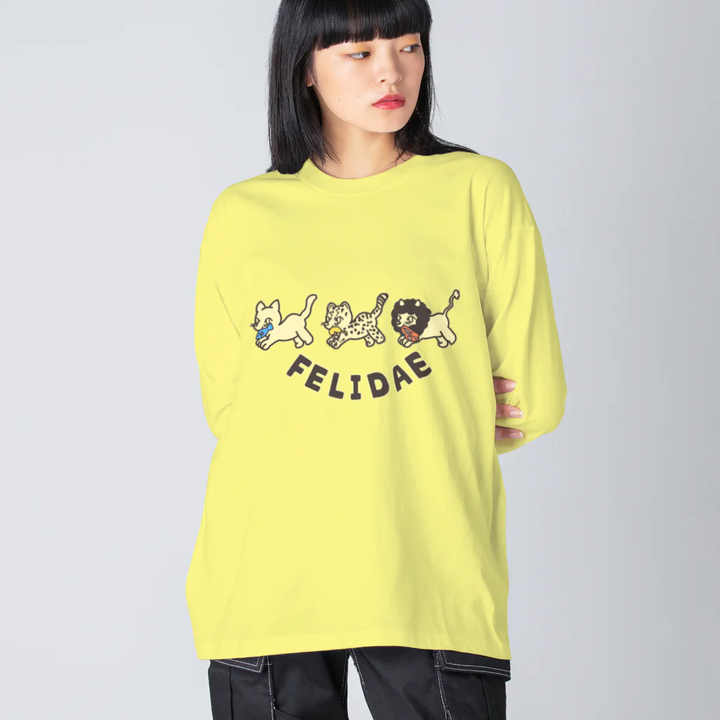 ari designのfelidae!（ネコ科！） ビッグシルエットロングスリーブTシャツ