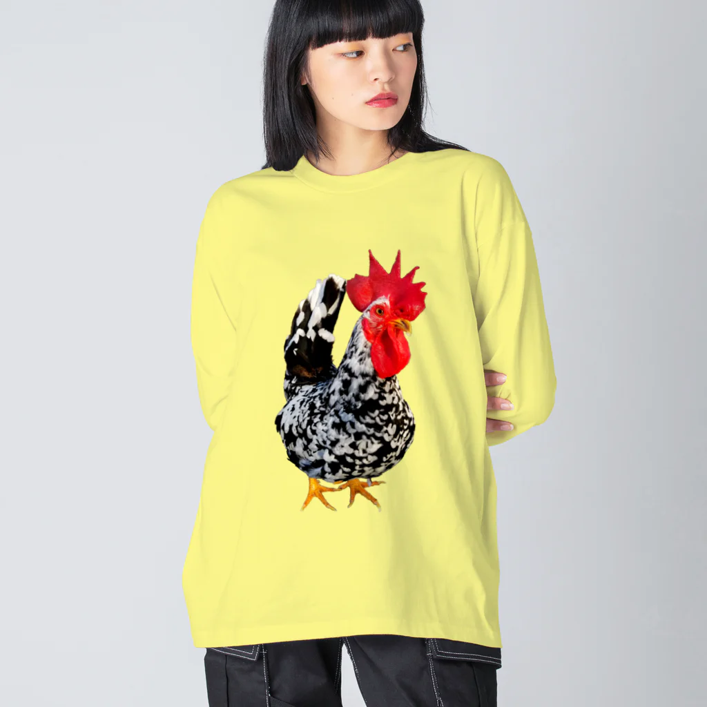 うずぴよの碁石チャボくん ビッグシルエットロングスリーブTシャツ