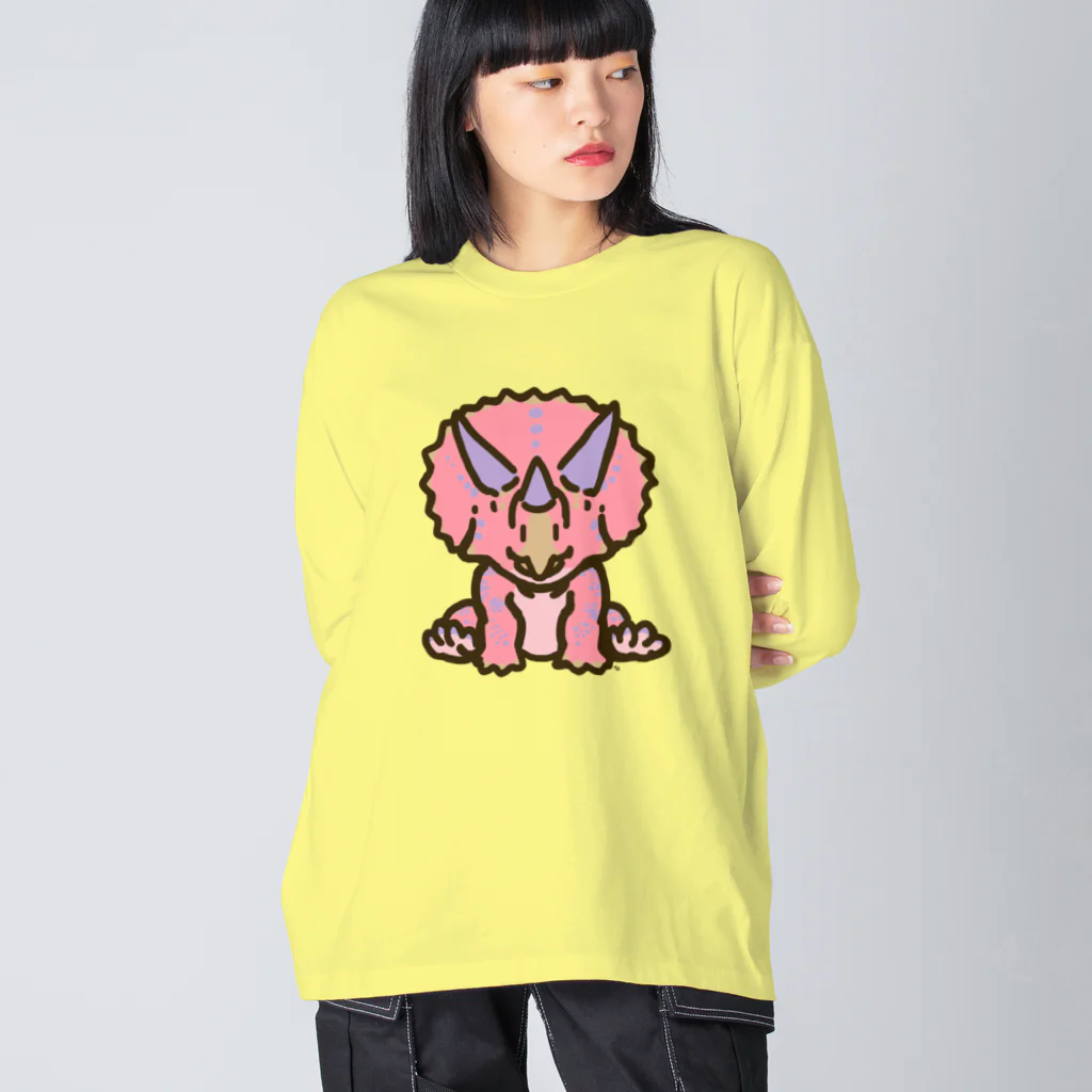 segasworksのホリドゥスちゃん（ゆるトリケラトプス ） Big Long Sleeve T-Shirt