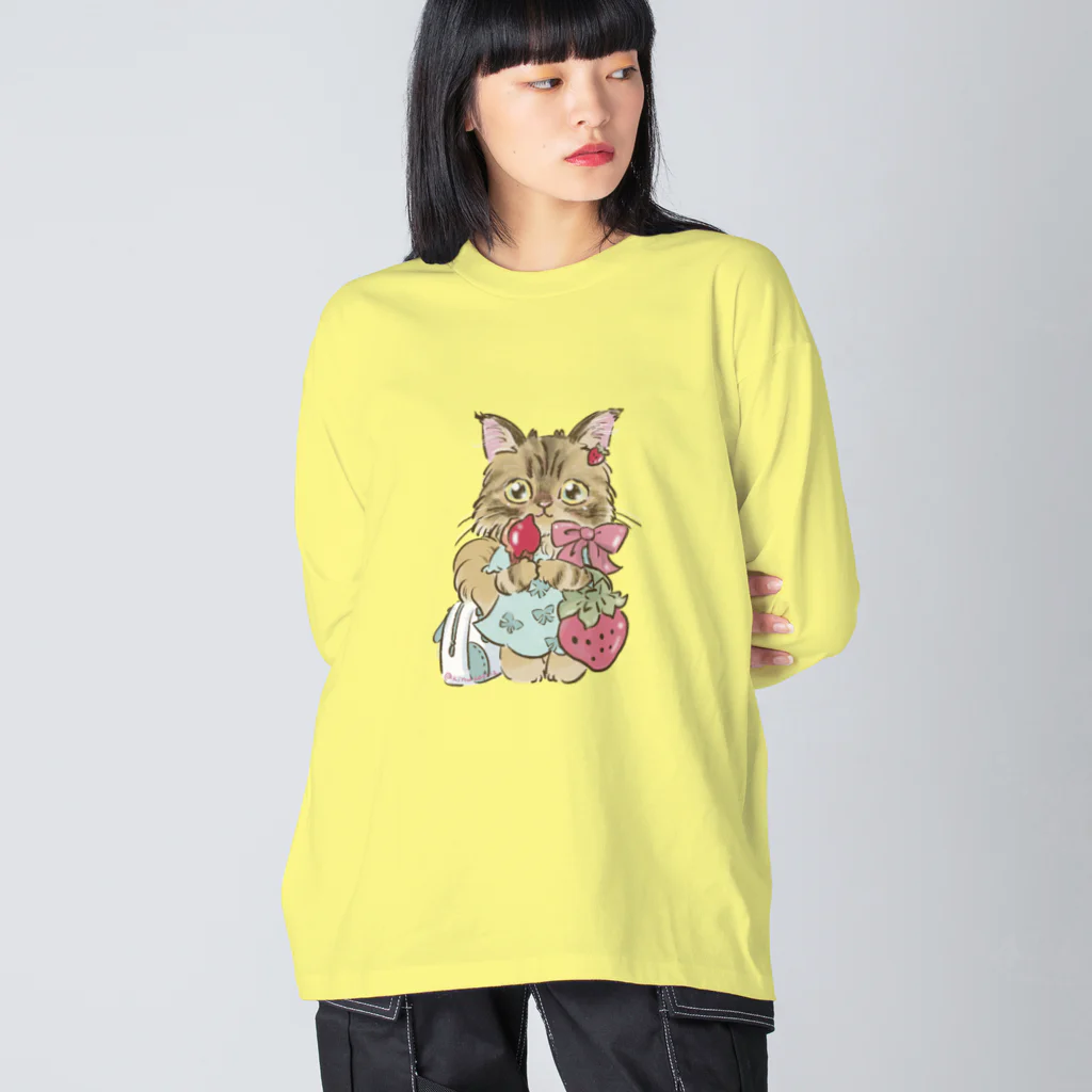 猫のきぬくんのお店のラムちゃん ビッグシルエットロングスリーブTシャツ