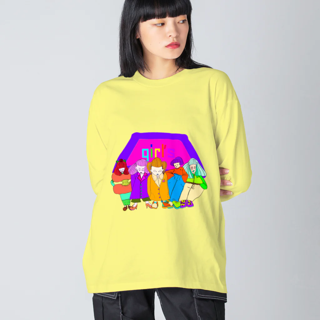 tomatoの女の子シリーズ　girl’s  Big Long Sleeve T-Shirt