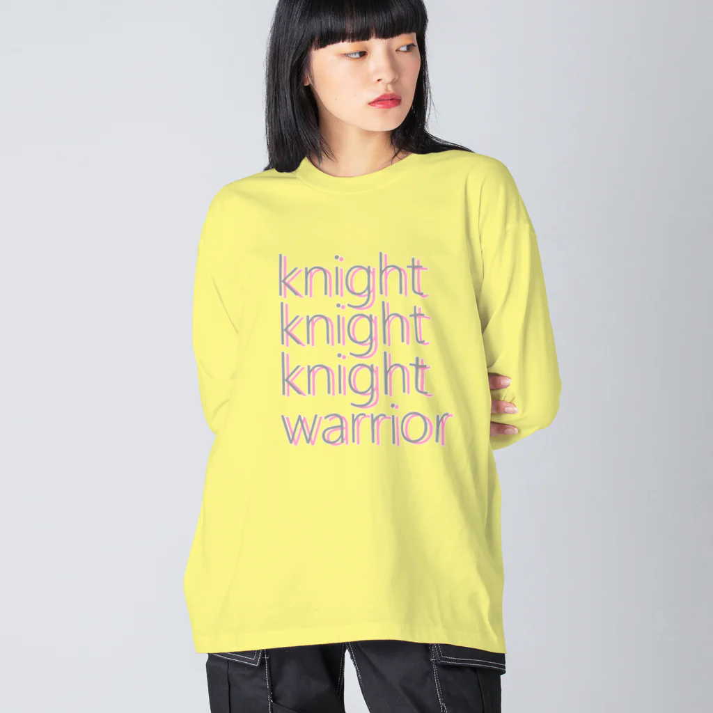 アルカナマイル SUZURI店 (高橋マイル)元ネコマイル店の3 knights,1 warrior(English ver.) ビッグシルエットロングスリーブTシャツ