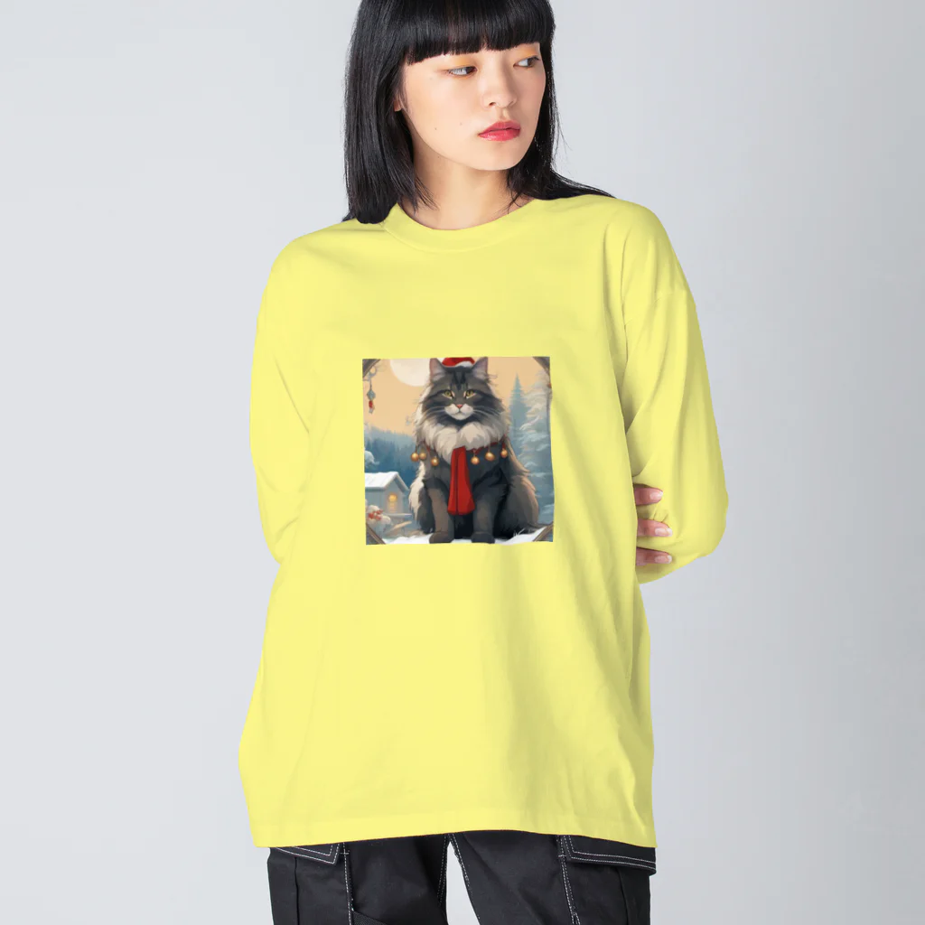 ruiruirの猫　冬　クリスマス Big Long Sleeve T-Shirt