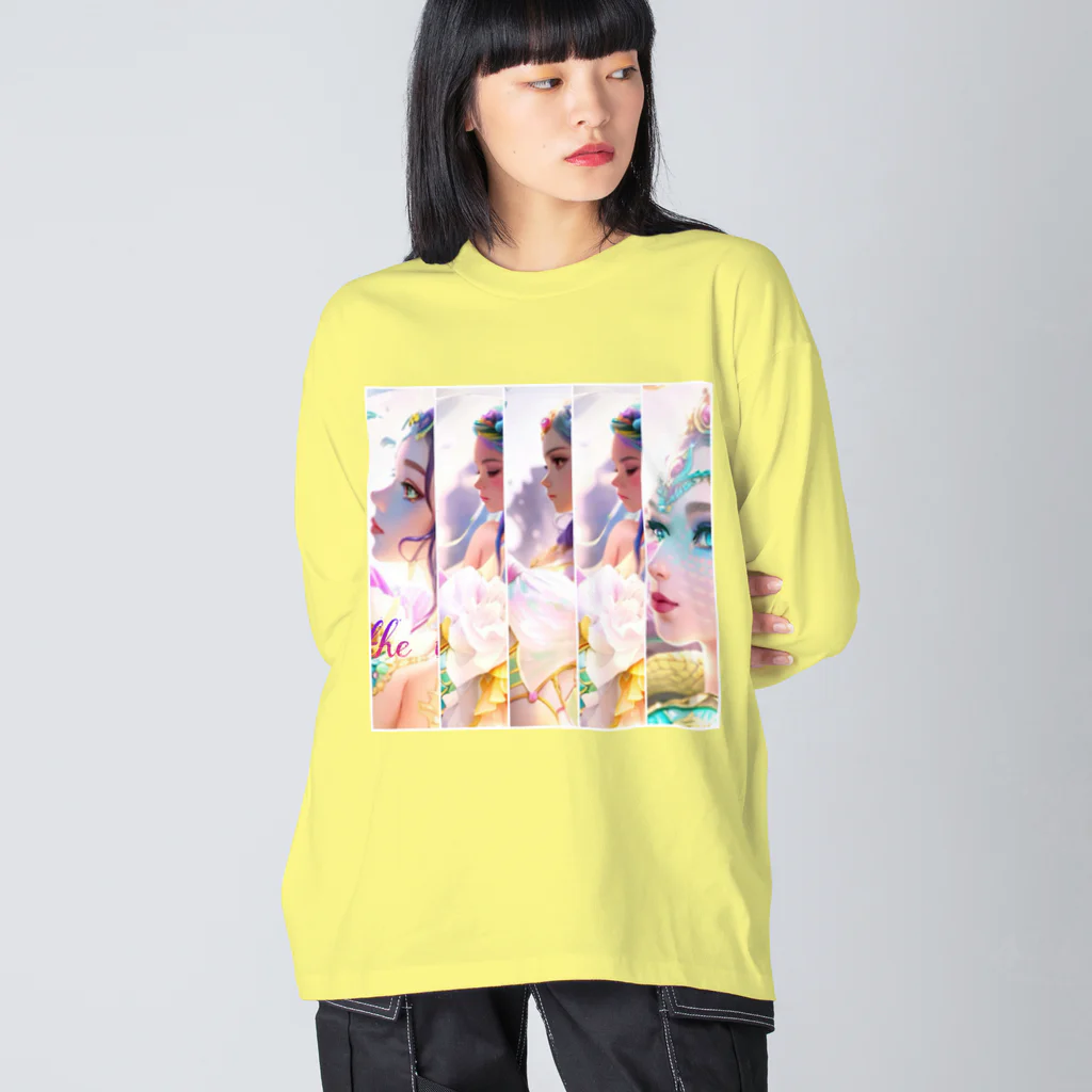 💖宇宙整体♪🌈♪こころからだチャンネル♪💖の宇宙に感謝　愛は祈りなり。 Big Long Sleeve T-Shirt