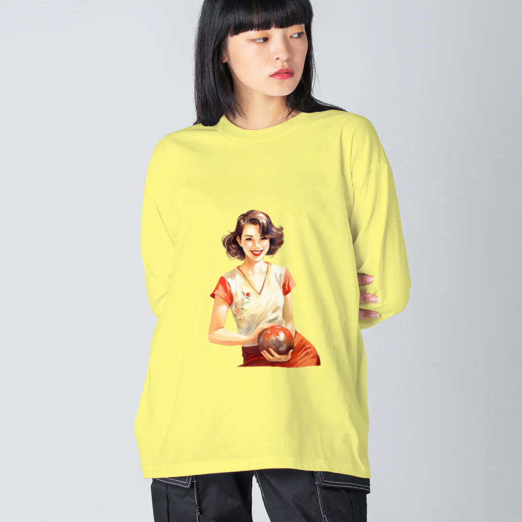 MistyStarkの日本人女性ボーリング Big Long Sleeve T-Shirt