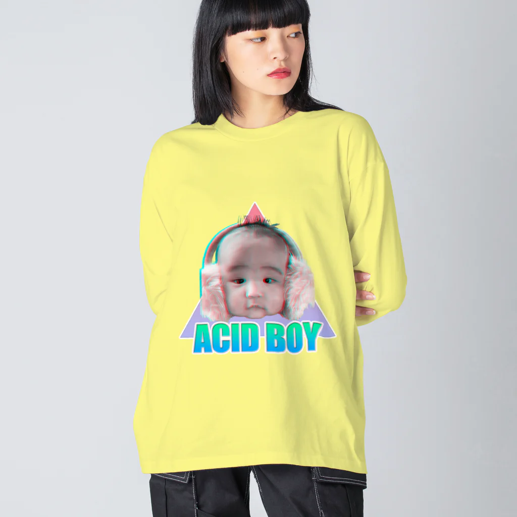 てくのちゃんのクソカワACID BOY ビッグシルエットロングスリーブTシャツ