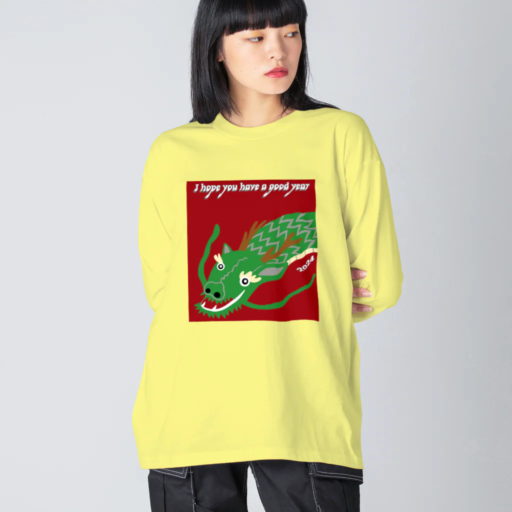 aiueoneko358のDragon2024 ビッグシルエットロングスリーブTシャツ