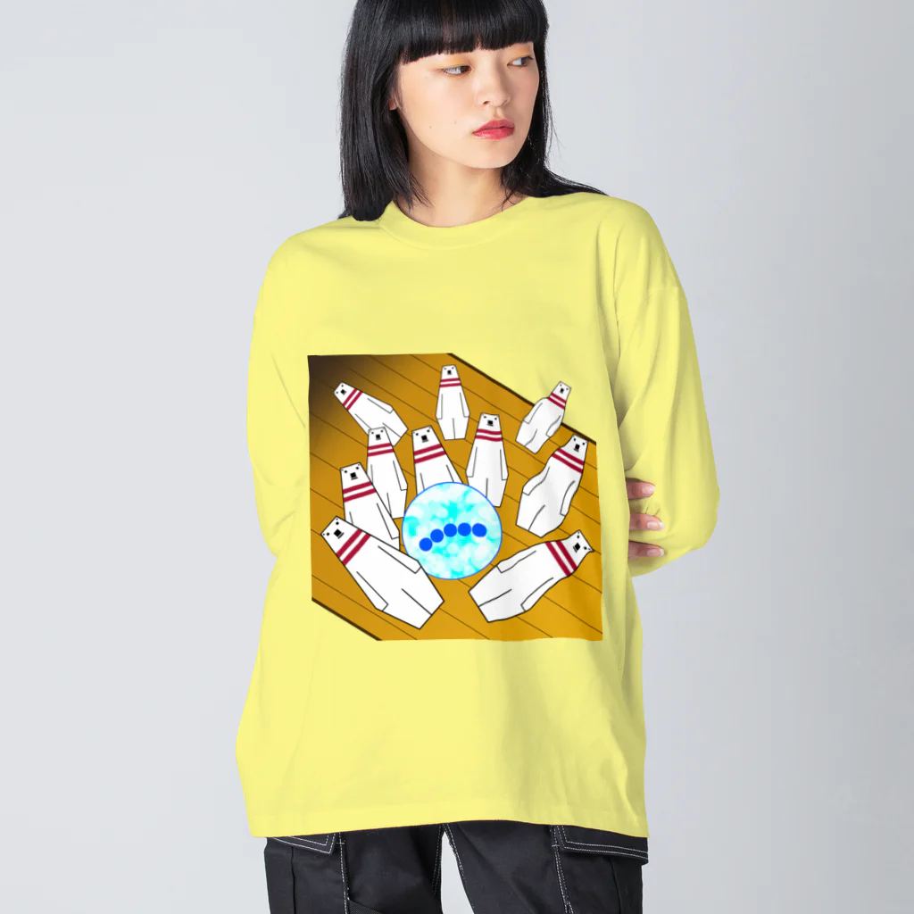 ほかほかしろくまのあったかざっかやのしろくまボウル Big Long Sleeve T-Shirt