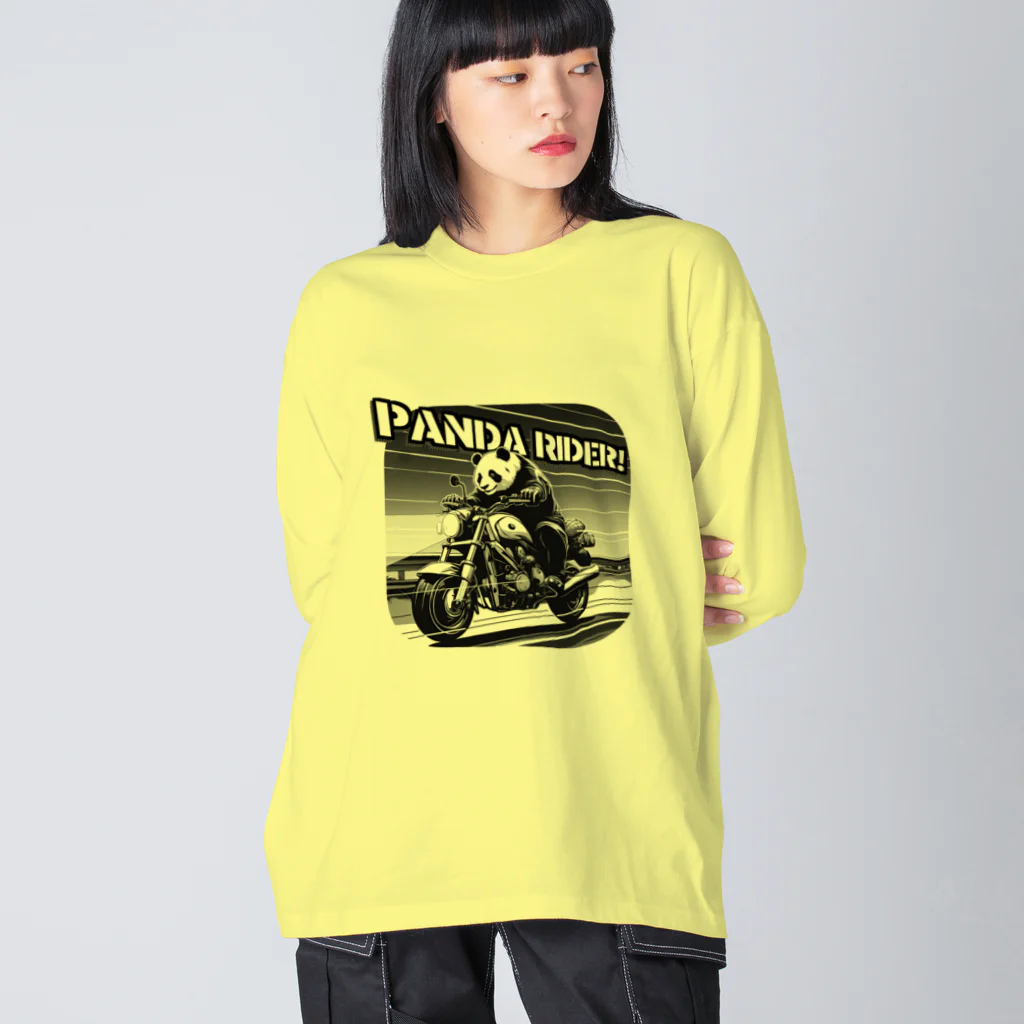 kazu_gのパンダライダー!(淡色用) Big Long Sleeve T-Shirt