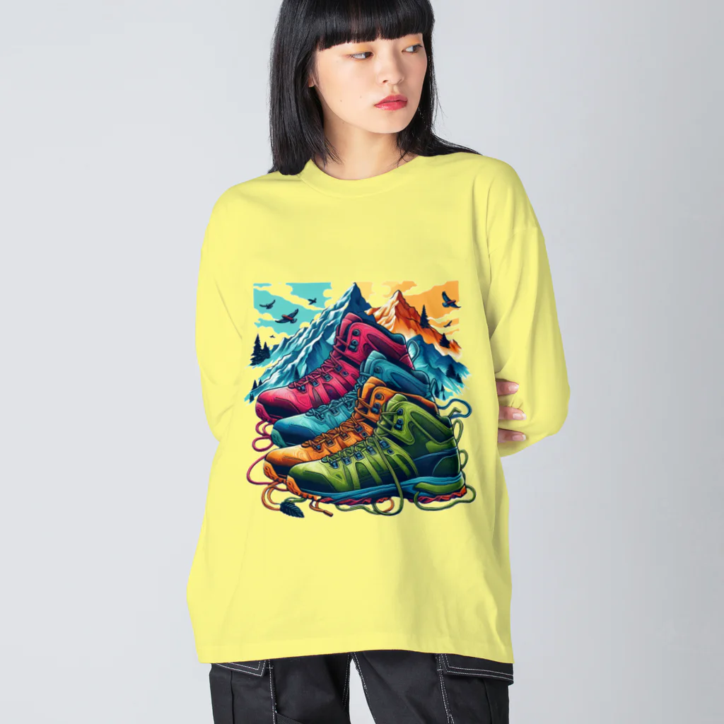 Forêt de Renardsの山の相棒 ビッグシルエットロングスリーブTシャツ