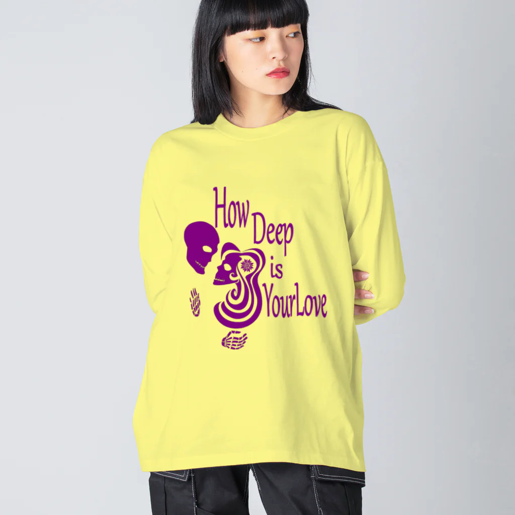 『NG （Niche・Gate）』ニッチゲート-- IN SUZURIのHow Deep Is Your Love(紫)  ビッグシルエットロングスリーブTシャツ