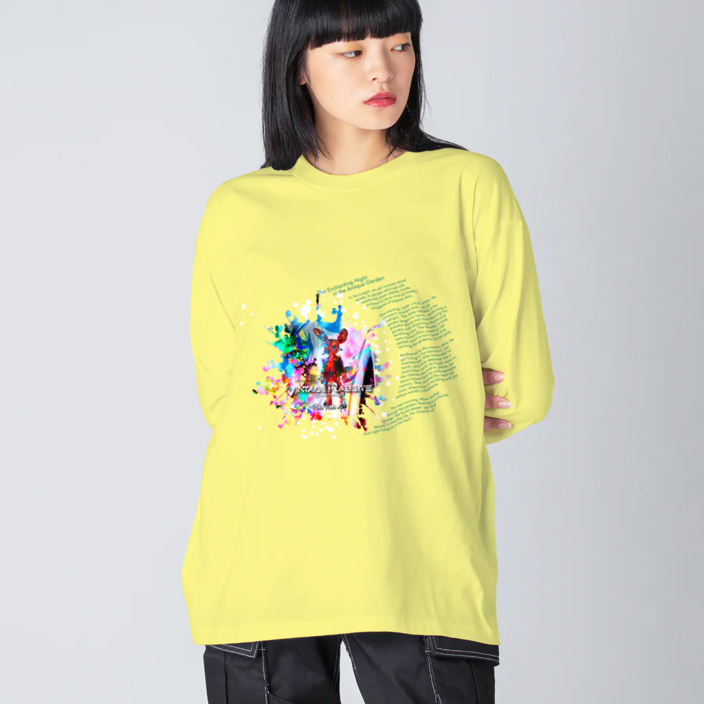 DOTS EMO JUICYの【Vintage Rabbits Collection 02】× Puchi Puchi Big Long Sleeve T-Shirt