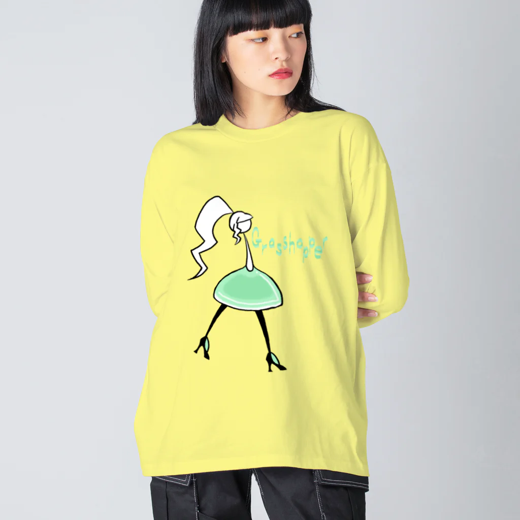 ウサネコのカクテル　グラスホッパー Big Long Sleeve T-Shirt