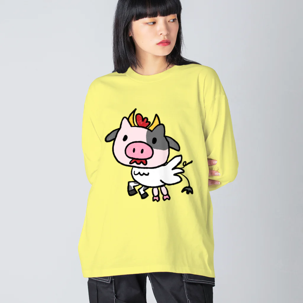 gogoteam54のうしぶたとり Big Long Sleeve T-Shirt