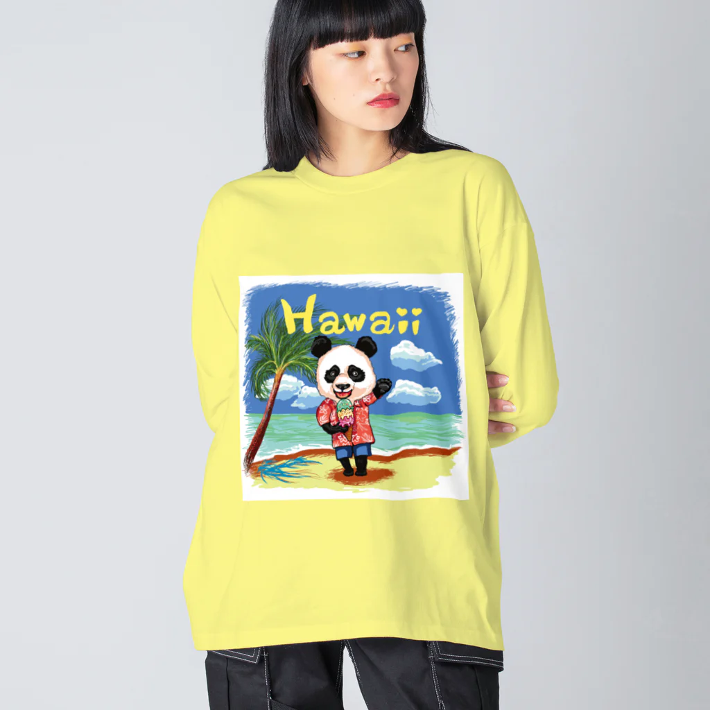 油絵描きの小物売り場のハワイ旅行気分 Big Long Sleeve T-Shirt