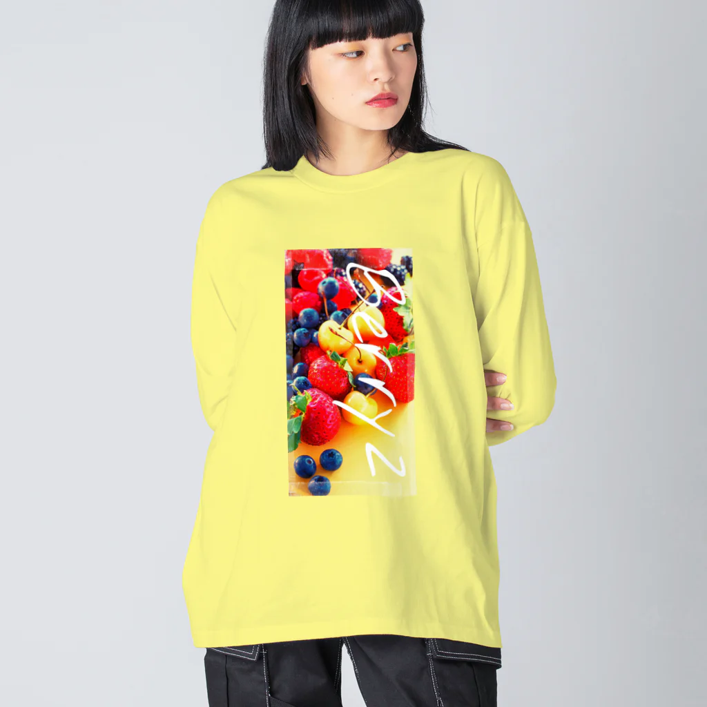 poppy22のはじけるベリーBerryz ビッグシルエットロングスリーブTシャツ