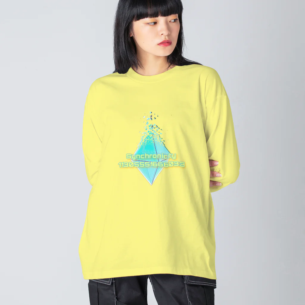 Aimurist の崩壊ピラミッド　ソーダ ビッグシルエットロングスリーブTシャツ