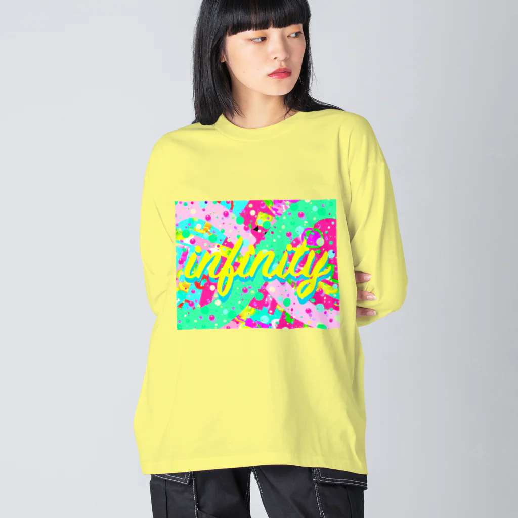 ✨🌈✨ユラクラカン🇯🇵 ✨🌈✨の🌈✨∞infinity∞✨ ビッグシルエットロングスリーブTシャツ