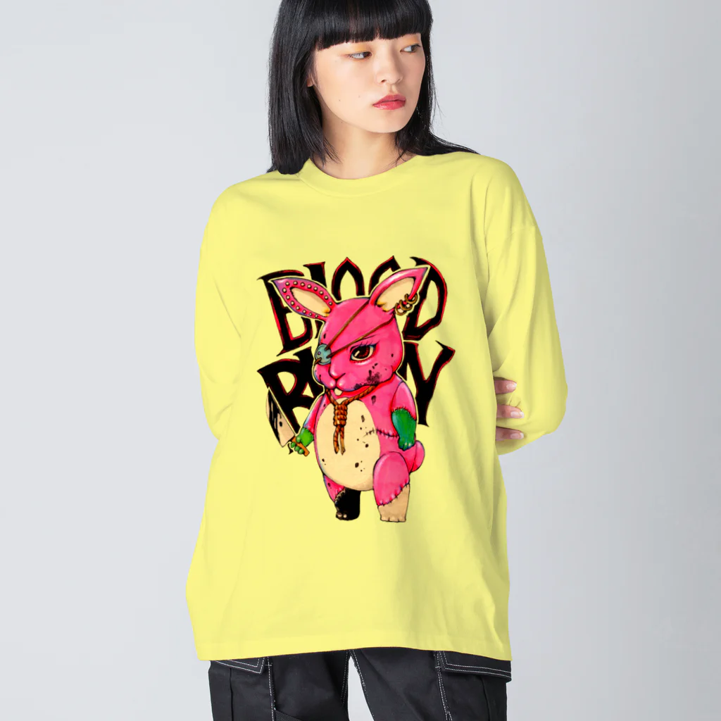 月が輝くこんな夜にのBLOOD BUNNY ビッグシルエットロングスリーブTシャツ