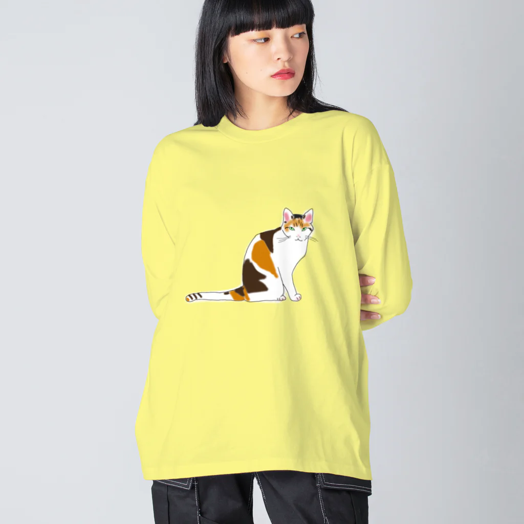 小鳥と映画館のタマ 美ネコ Big Long Sleeve T-Shirt