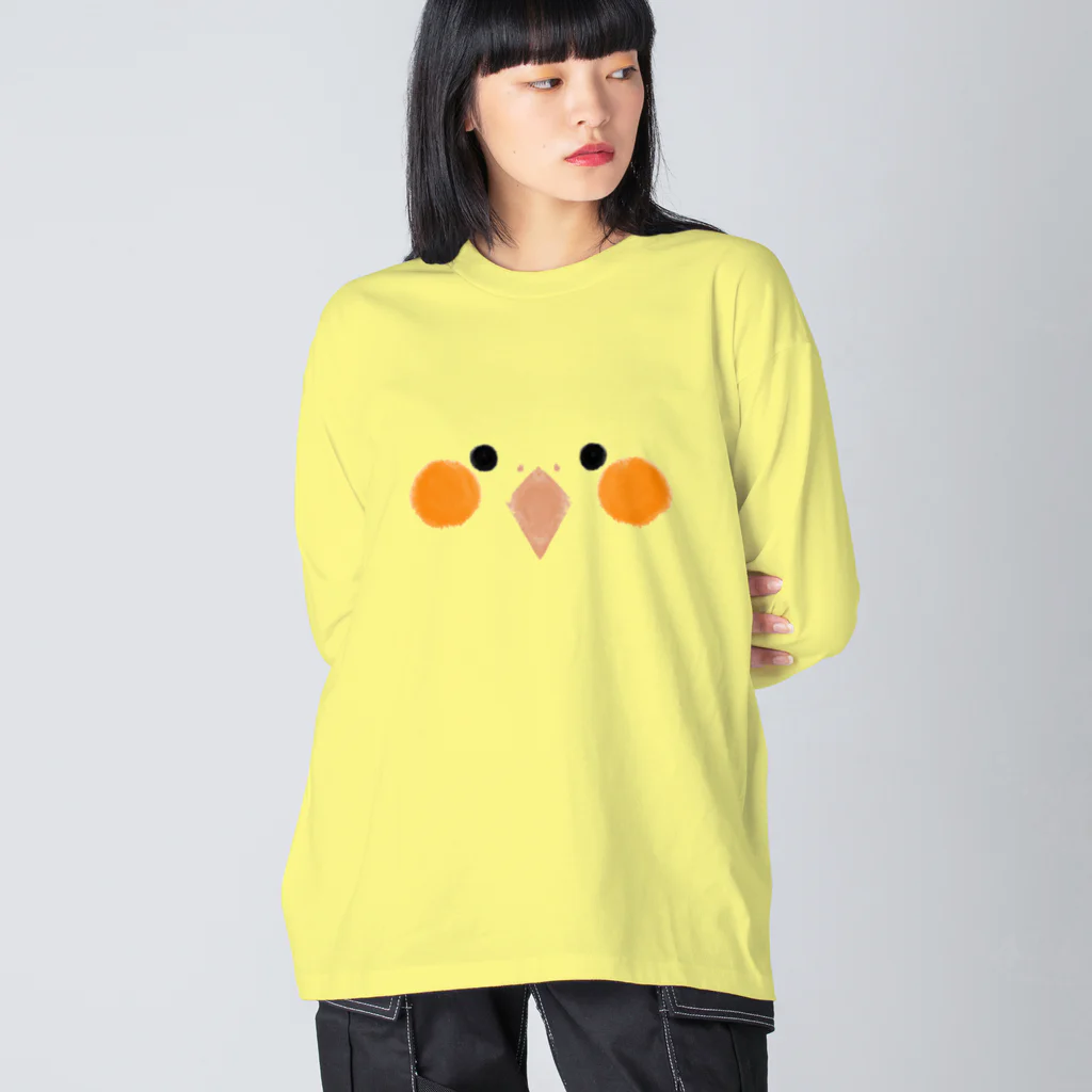 tamaccoのおかめいんこ ビッグシルエットロングスリーブTシャツ