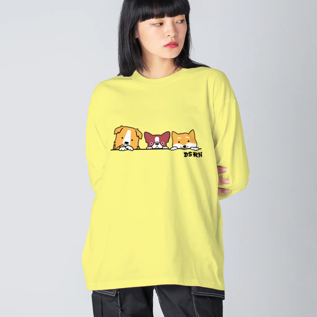 DSRN shopの仲良しの三匹犬 Big Long Sleeve T-Shirt