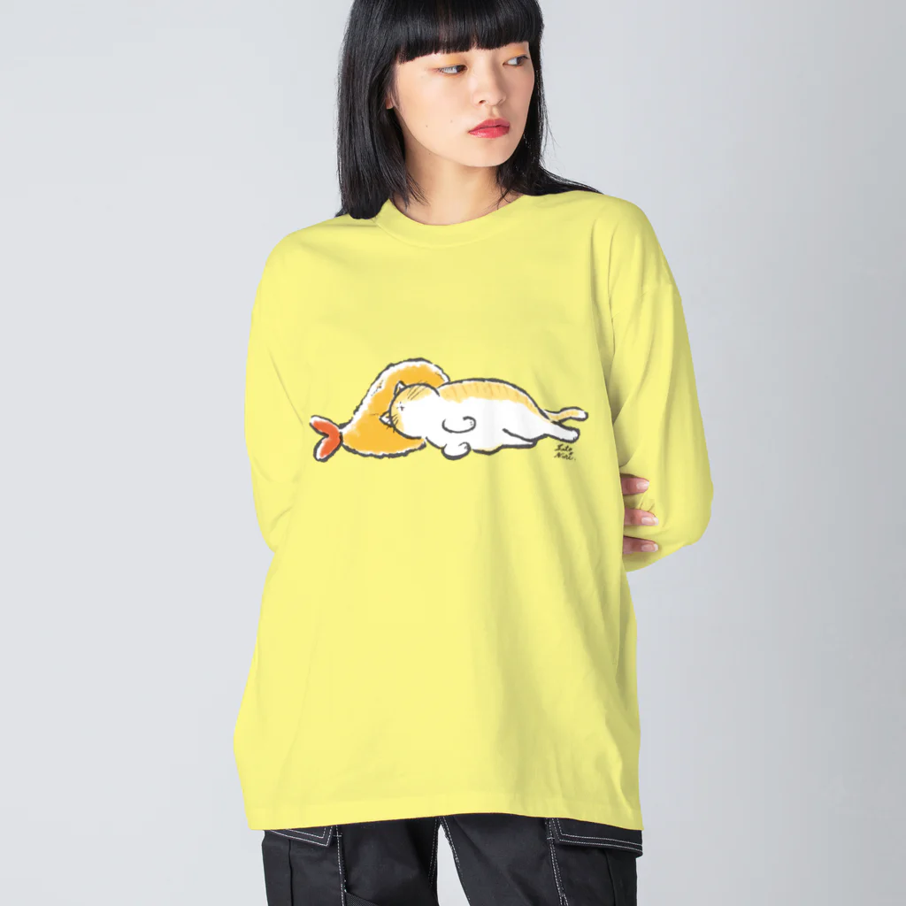 サトウノリコ*のピスピスゆーて寝るネコ【茶白】 Big Long Sleeve T-Shirt