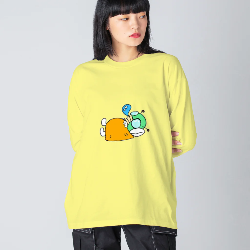 ミチル猫のお店の仮眠ライダー(オレンジ) Big Long Sleeve T-Shirt