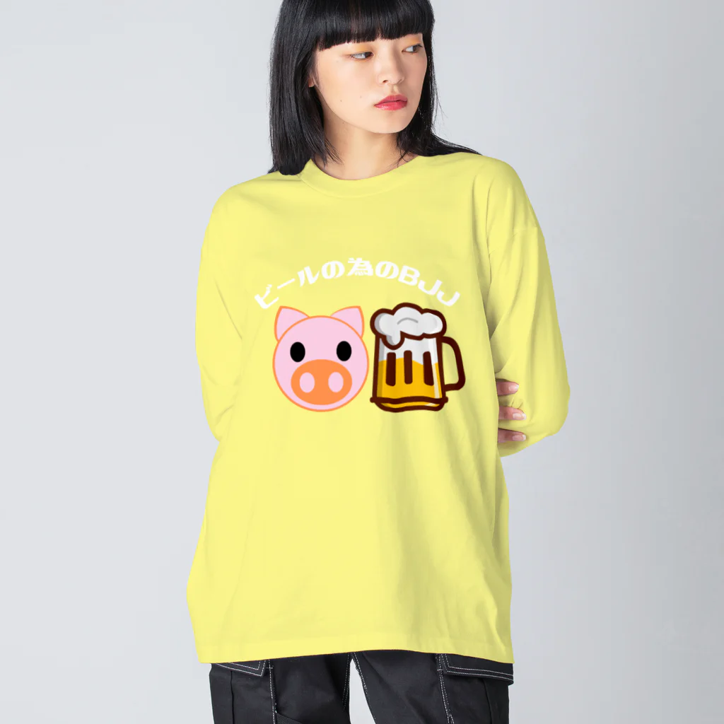 JIU(ジウ)ブラジリアン柔術Tシャツのbuta beer 루즈핏 롱 슬리브 티셔츠